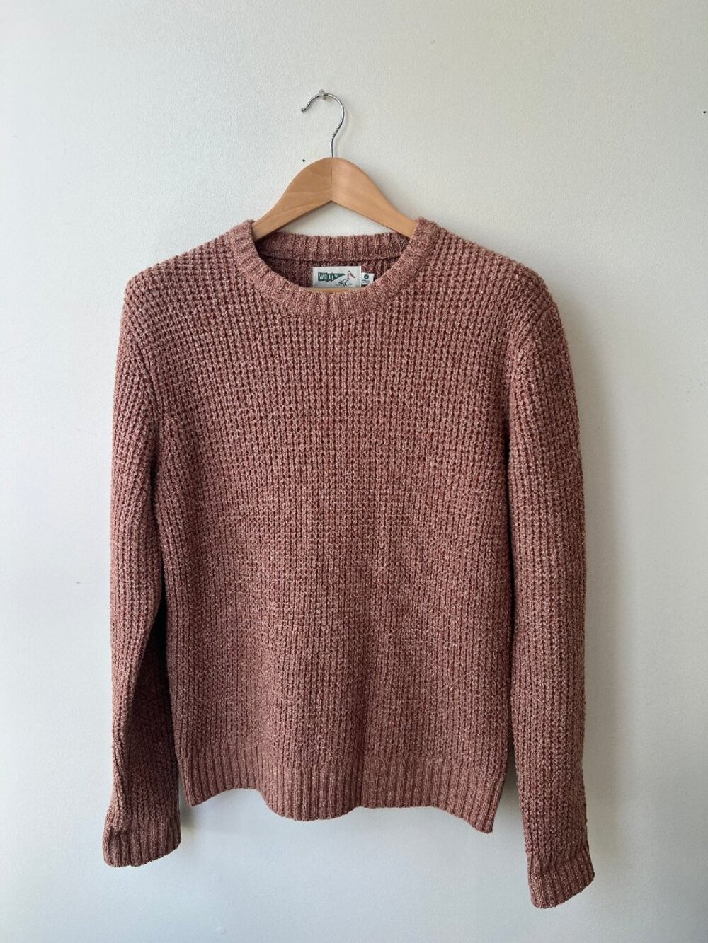 Wellen Headlands Men’s Small Adobe Heather Waffle Knit Crewneck Sweater